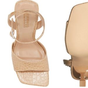 Topshop Rita croc embossed sandals